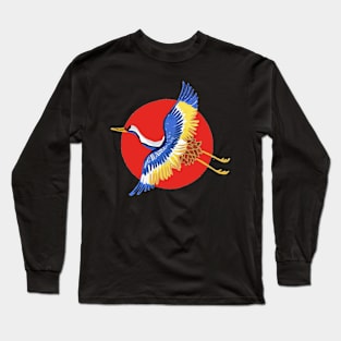 Beautiful Crane Long Sleeve T-Shirt